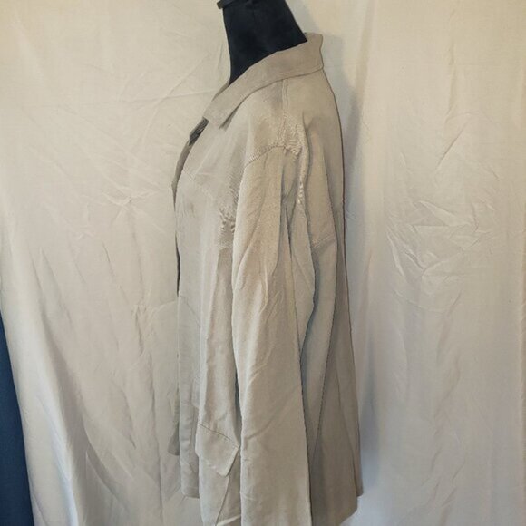 Women's Norm Thompson Tan Shirt Jacket - 1X - Picture 2 of 4